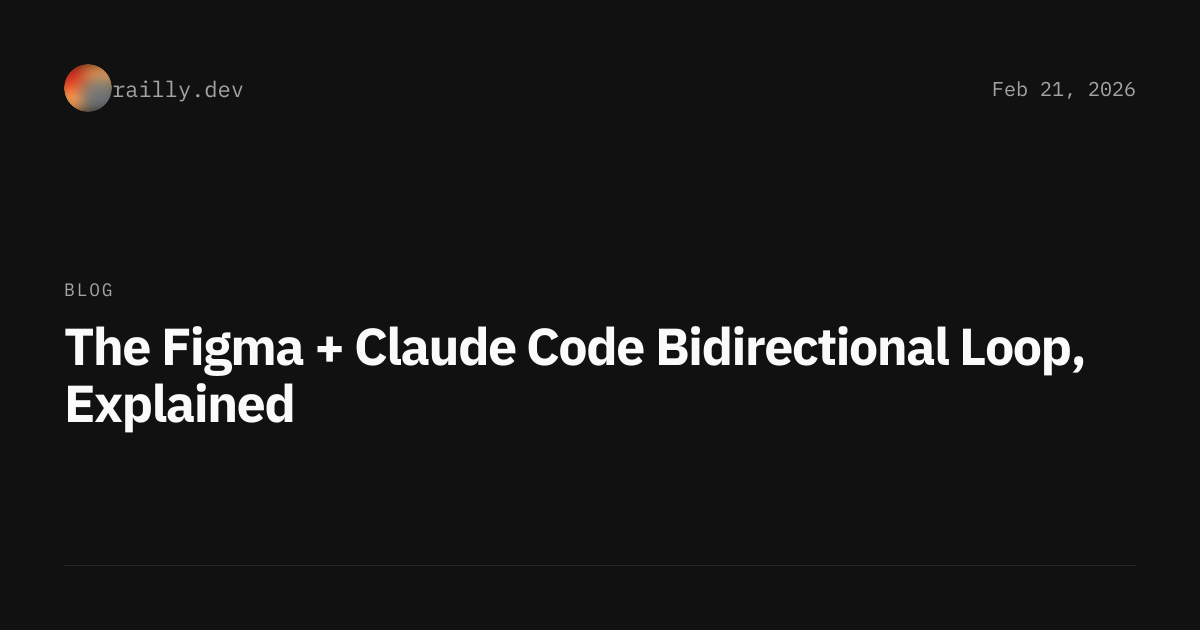 The Figma + Claude Code Bidirectional Loop, Explained