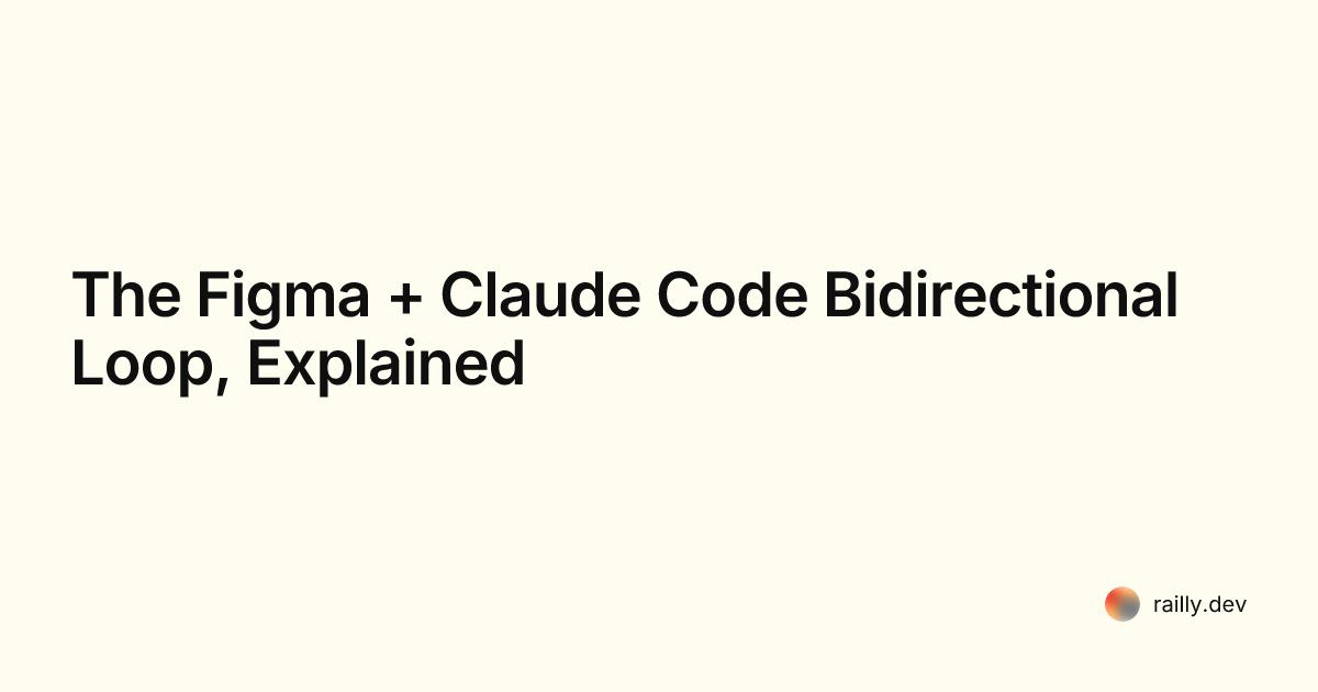 The Figma + Claude Code Bidirectional Loop, Explained